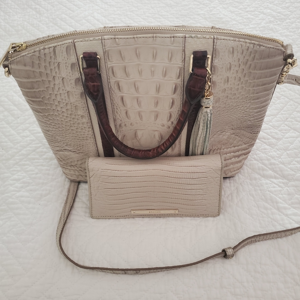 Brahmin Medium Duxbury Satchel and Wallet